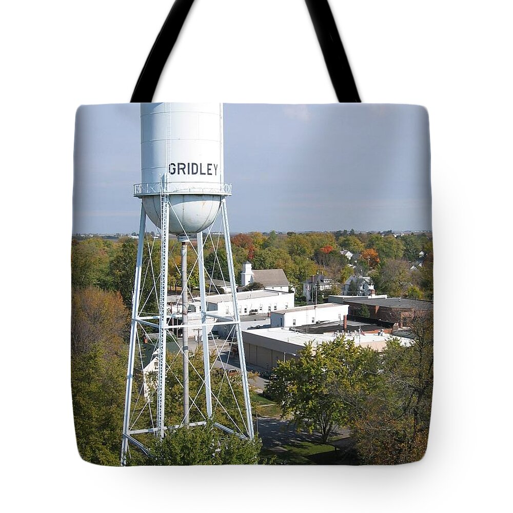 Old Gridley Water Tower Tote Bag featuring the photograph Old Gridley Water Tower by Dylan Punke