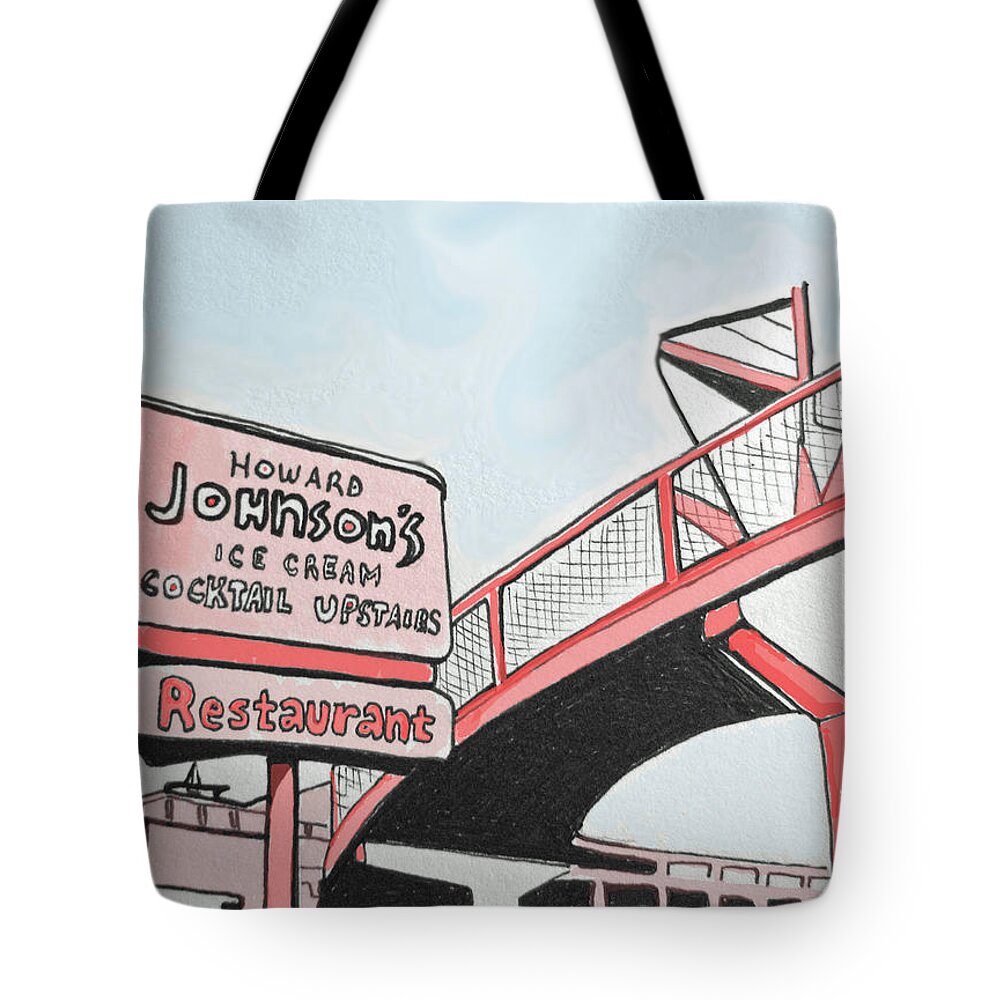 Asbury Art Tote Bag featuring the painting Old HoJos by Patricia Arroyo