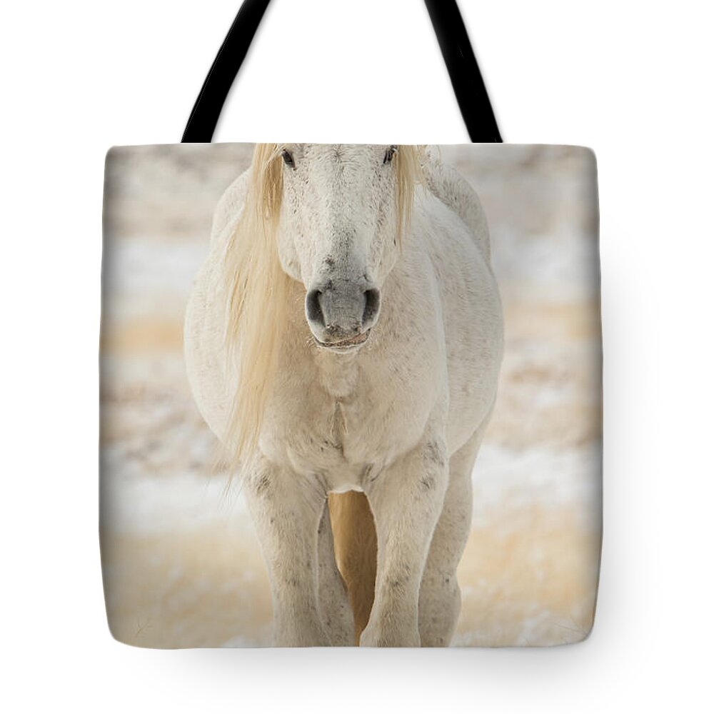 Horse Tote Bag featuring the photograph Old Man in Winter by Kent Keller