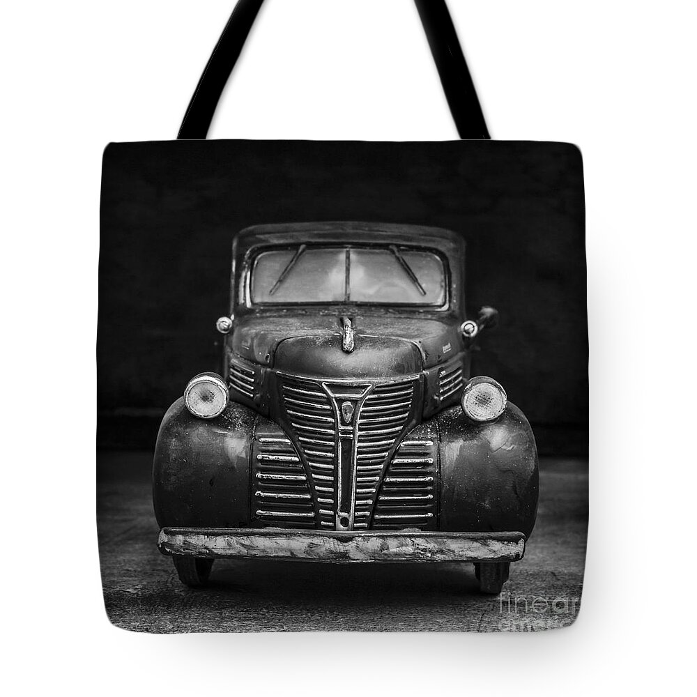 Car Tote Bag featuring the photograph Old Plymouth Truck Square by Edward Fielding
