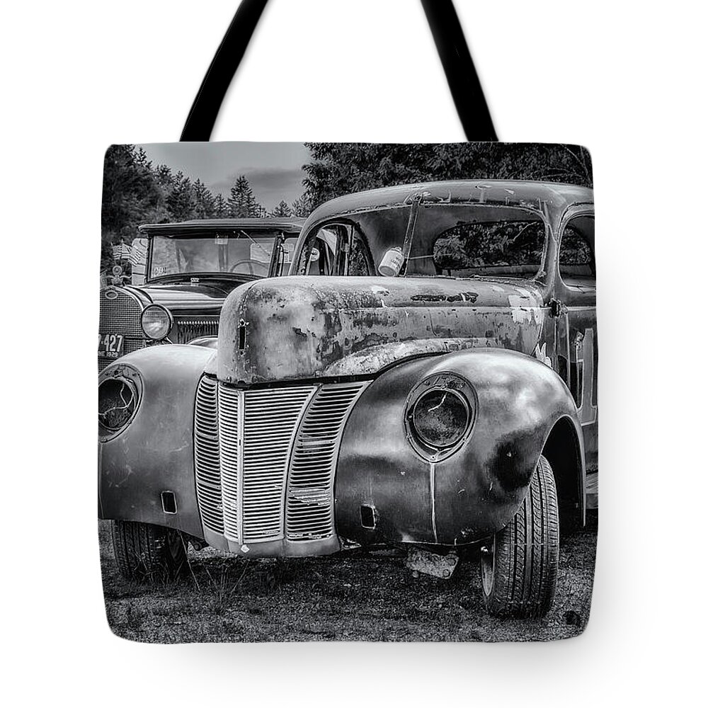 1929 Tote Bag featuring the photograph Old Warrior - 1940 Ford Race Car by Ken Morris
