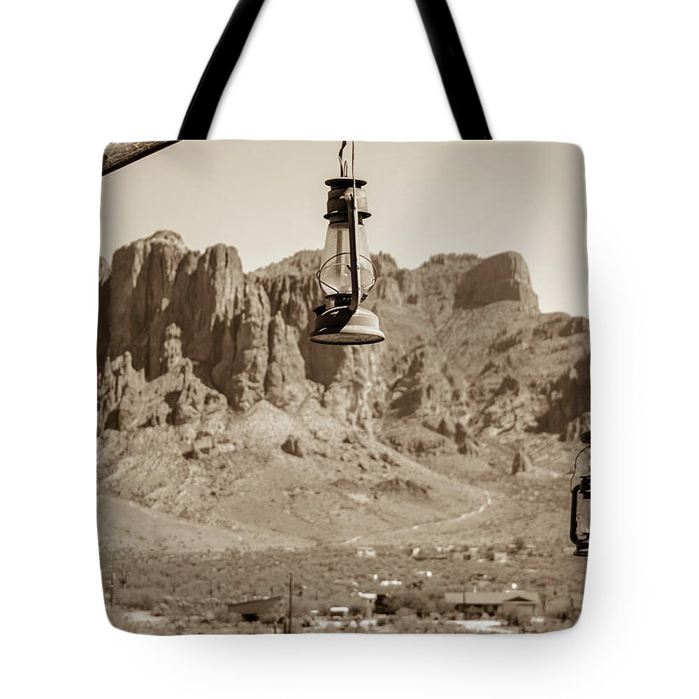 Western Tote Bag featuring the photograph Old west 3 by Darrell Foster