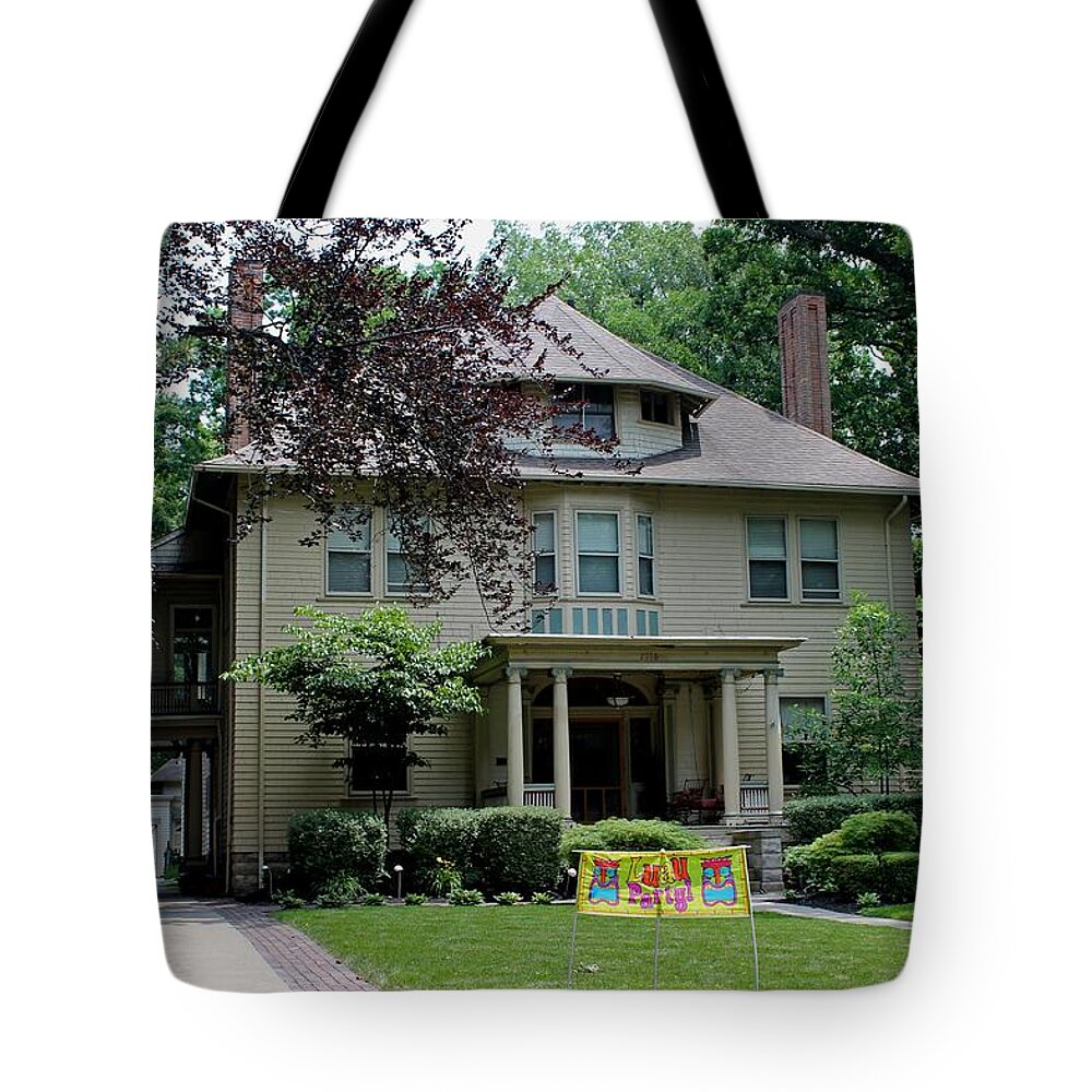 Old West End Tote Bag featuring the photograph Old West End Gray 1 by Michiale Schneider