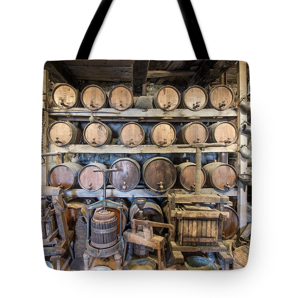 Greek Tote Bag featuring the photograph Old Wine Cellar by Roy Pedersen