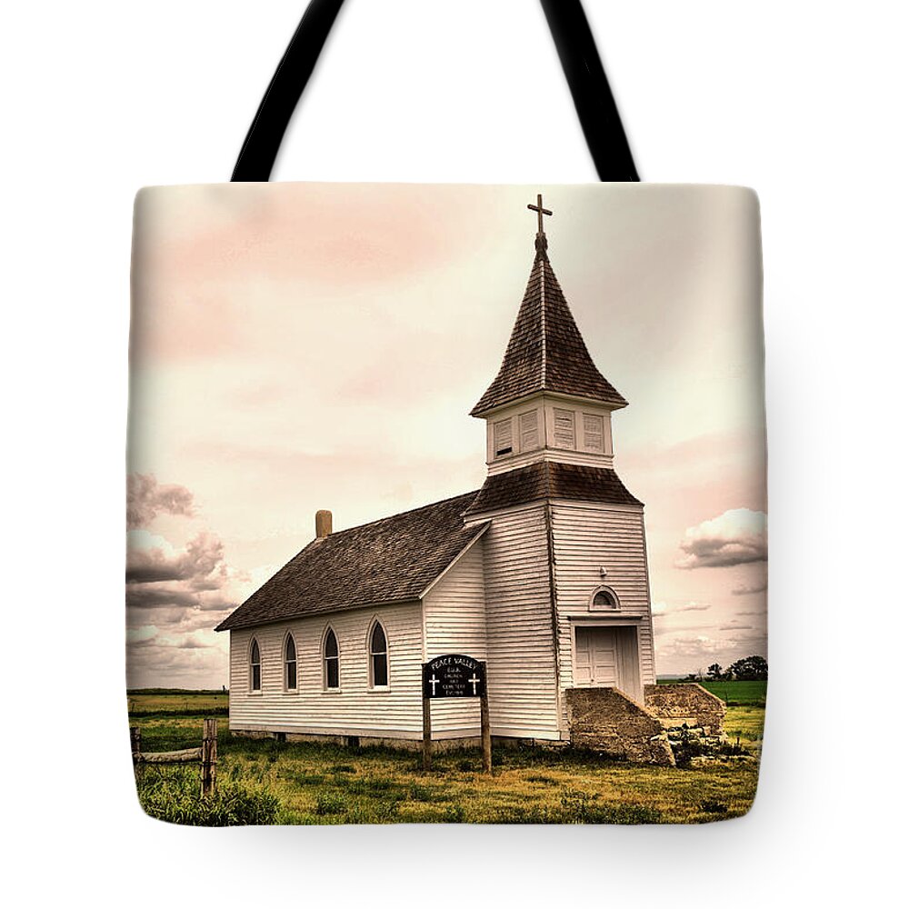 Church Tote Bag featuring the photograph Old wooden church by Jeff Swan