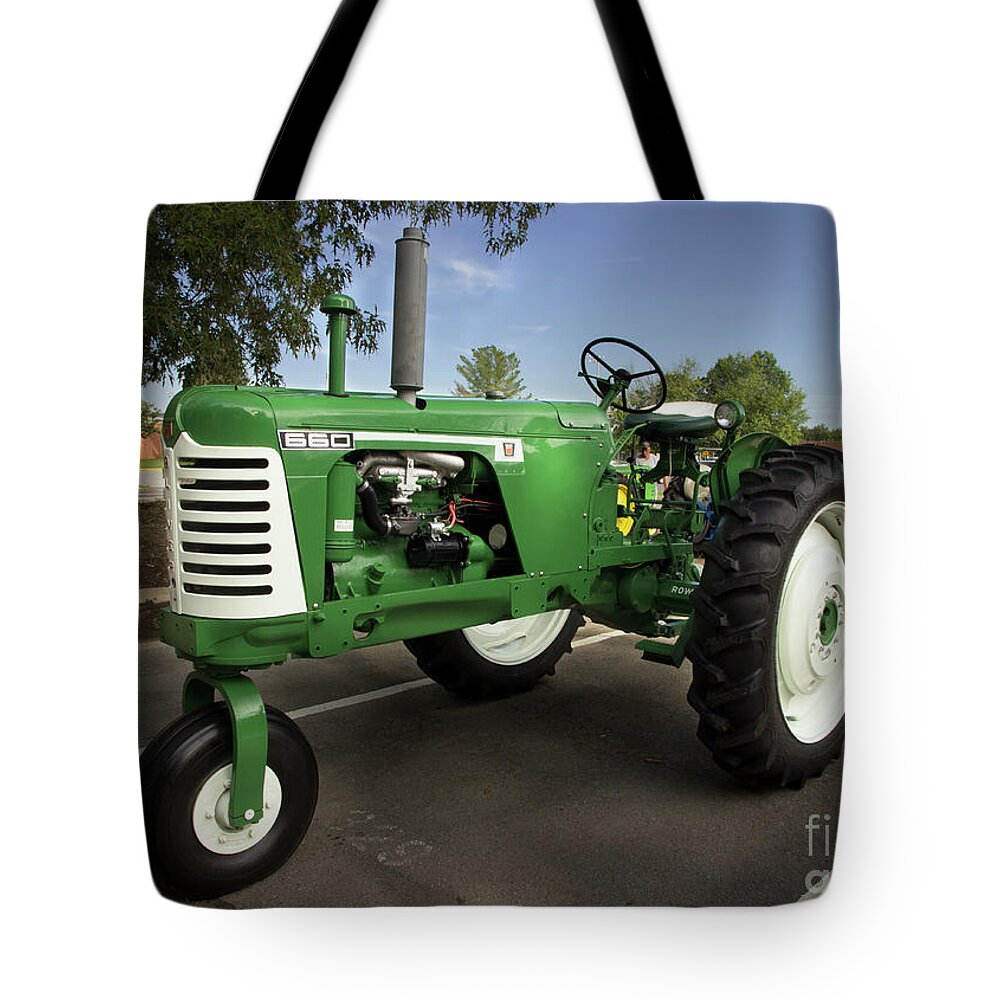 Tractor Tote Bag featuring the photograph Oliver 660 by Mike Eingle