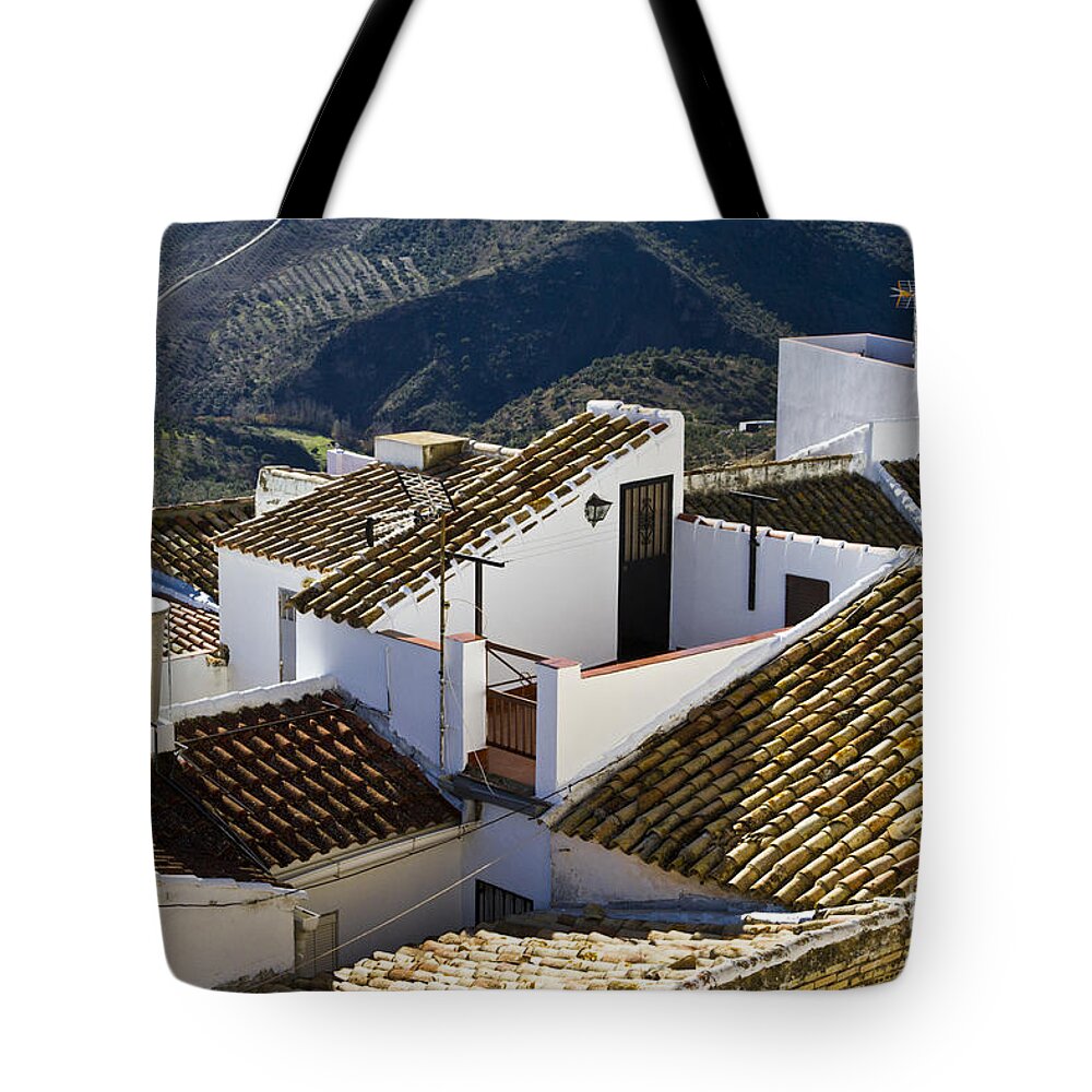 Olvera Tote Bag featuring the photograph Olvera Cityview by Heiko Koehrer-Wagner
