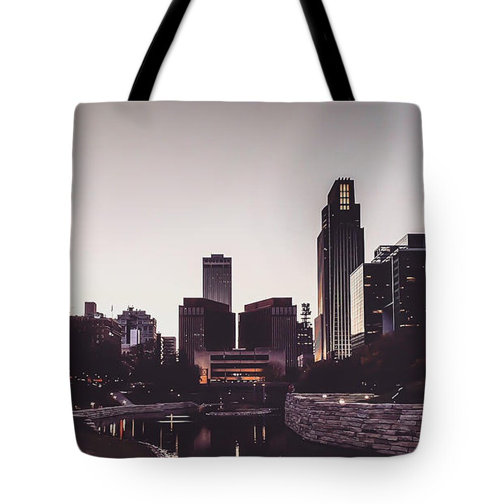 Downtown Tote Bag featuring the photograph Omaha by Mike Dunn