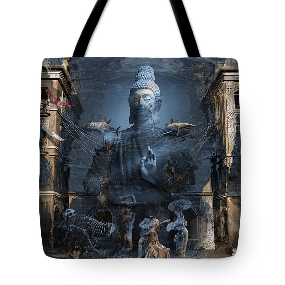 Omnipresence Tote Bag featuring the digital art Omnipresence by George Grie