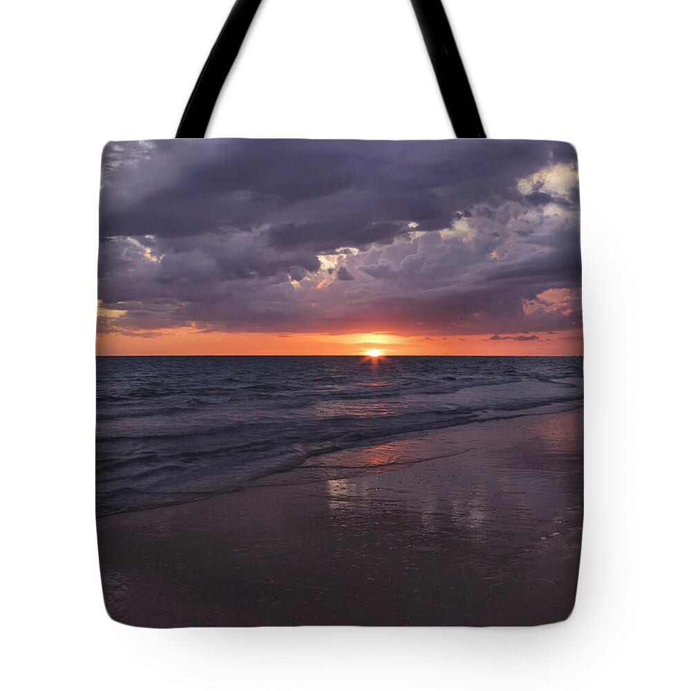 Beach Tote Bag featuring the photograph On A Cloudy Night by Kim Hojnacki