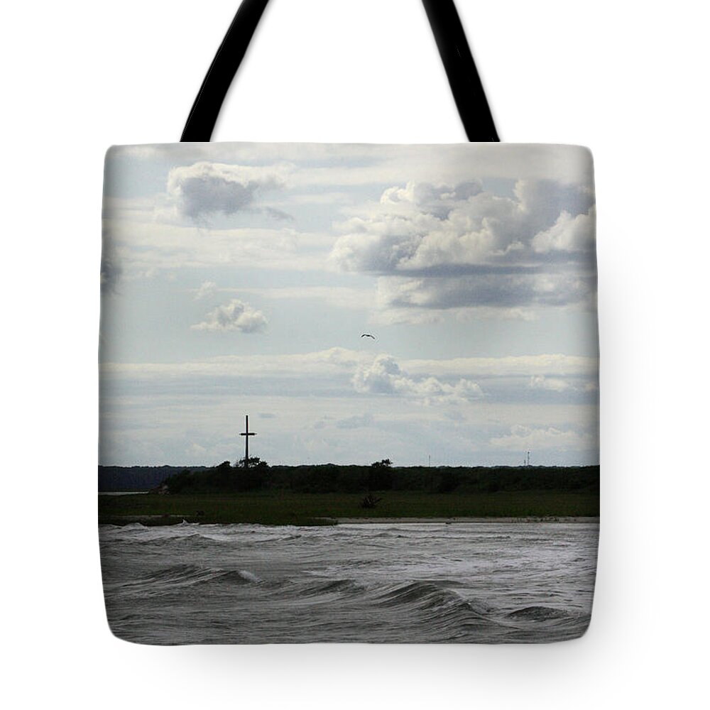 Religious Tote Bag featuring the photograph On A Hill Far Away by Captain Debbie Ritter