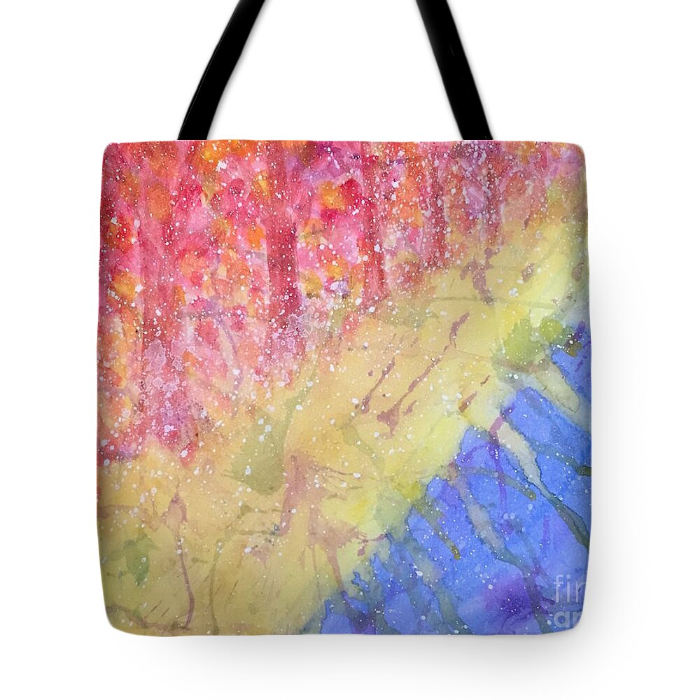 Season Tote Bag featuring the painting On changing by Wonju Hulse