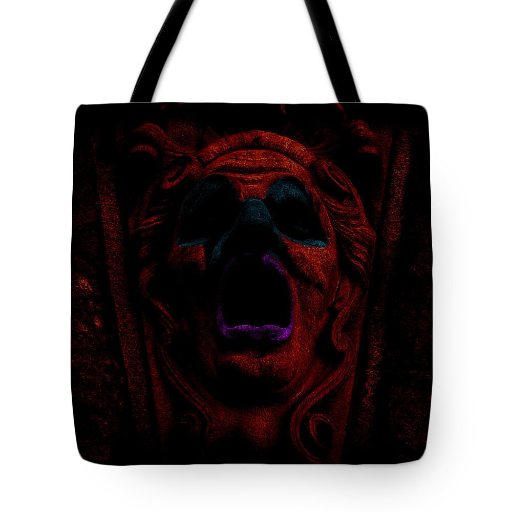Red Tote Bag featuring the photograph On fire by Emme Pons