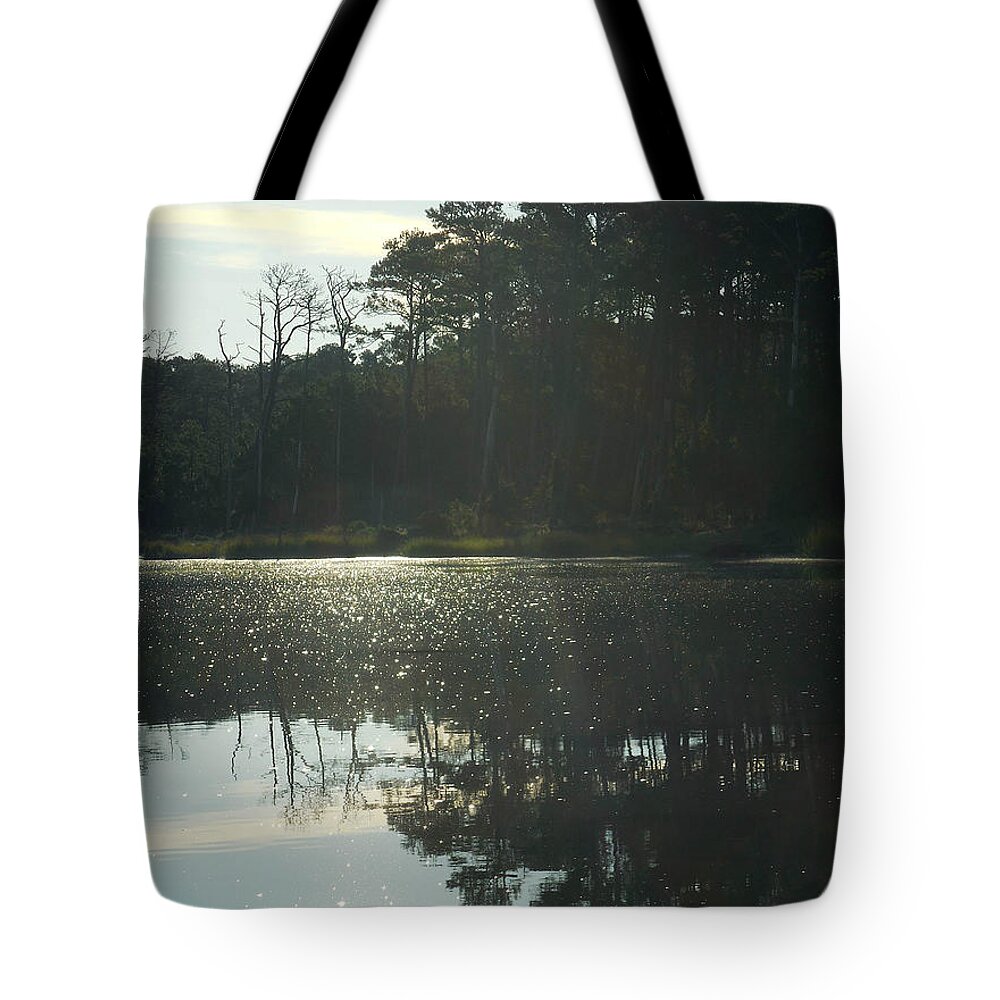 Sunlight Tote Bag featuring the photograph On Golden Bay by Captain Debbie Ritter