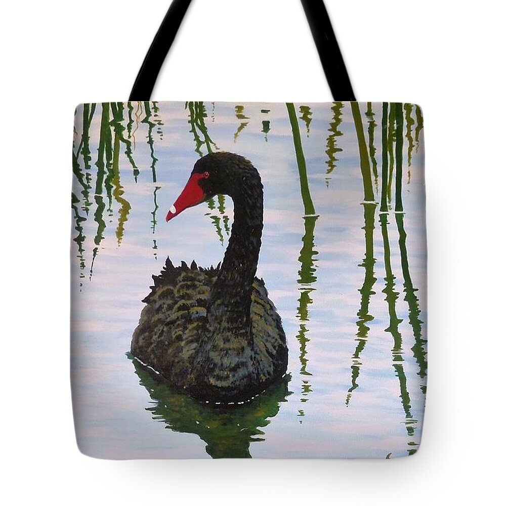 Australia Tote Bag featuring the painting On reflection by Anne Gardner
