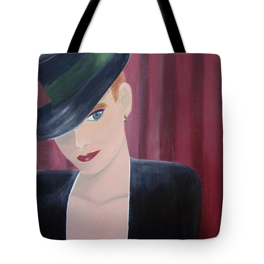 Woman Tote Bag featuring the painting On Stage by Donna Blackhall