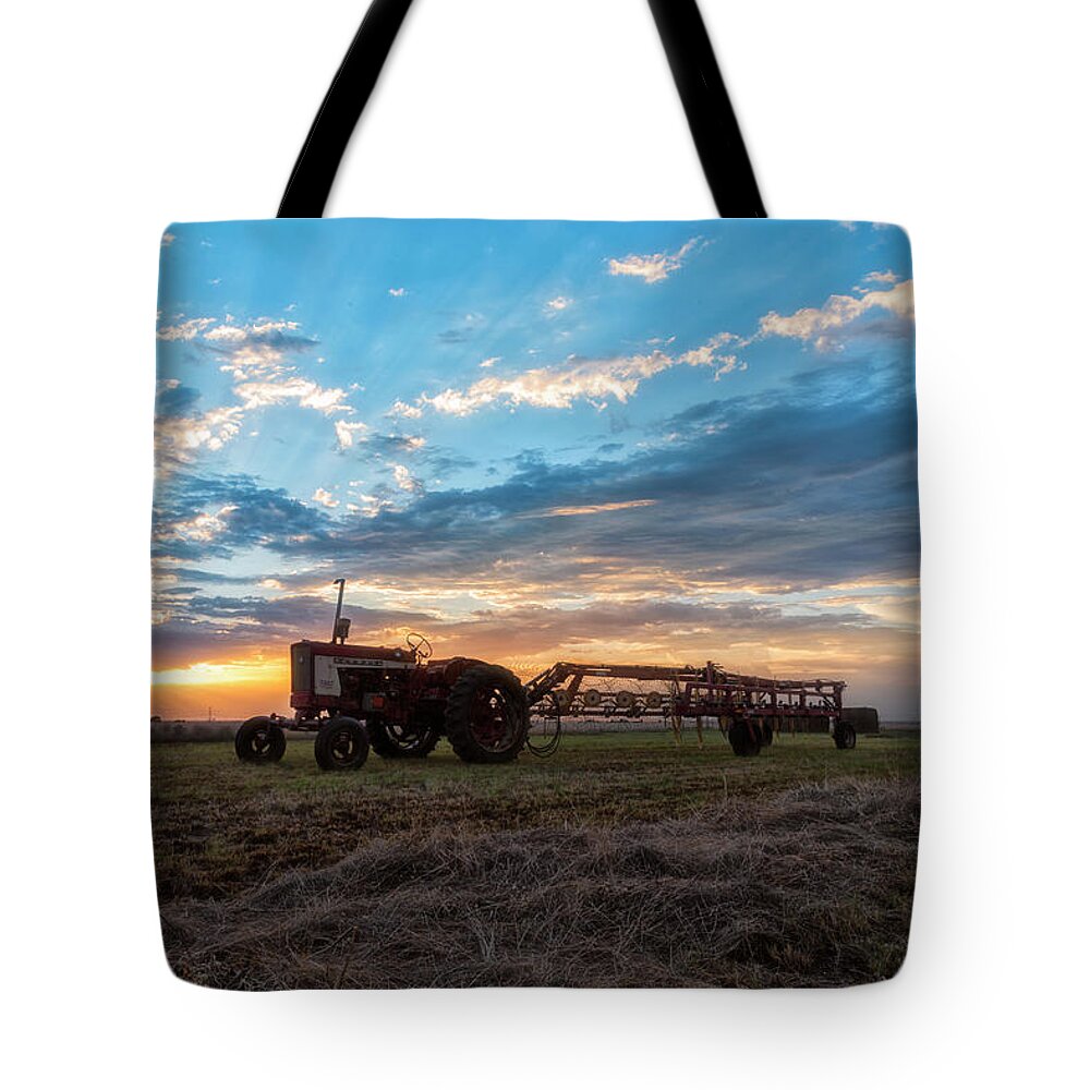 Farmall Tractors Tote Bag featuring the photograph On The Farm by Russell Pugh