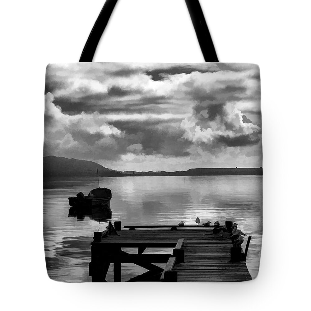 New Zealand Lakes Quiet Landscapes Tote Bag featuring the photograph On the Lakes by Rick Bragan