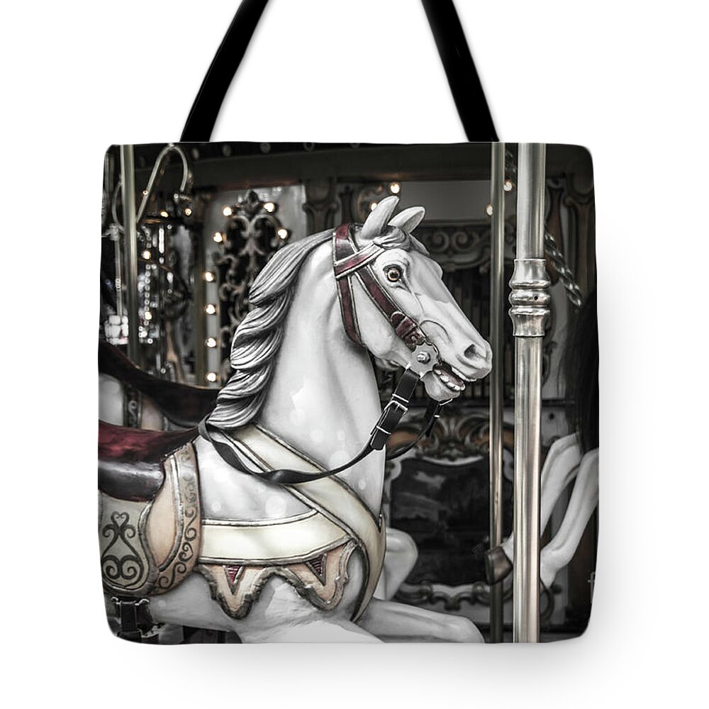 Carousel Tote Bag featuring the photograph On the Merry go Round by Adriana Zoon