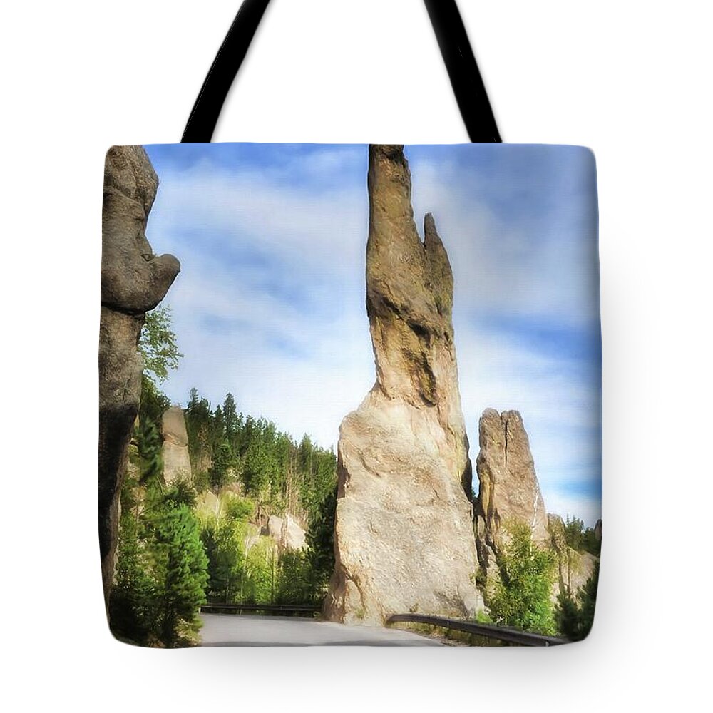 South Dakota Tote Bag featuring the photograph On The Needles Highway 1 by Mel Steinhauer