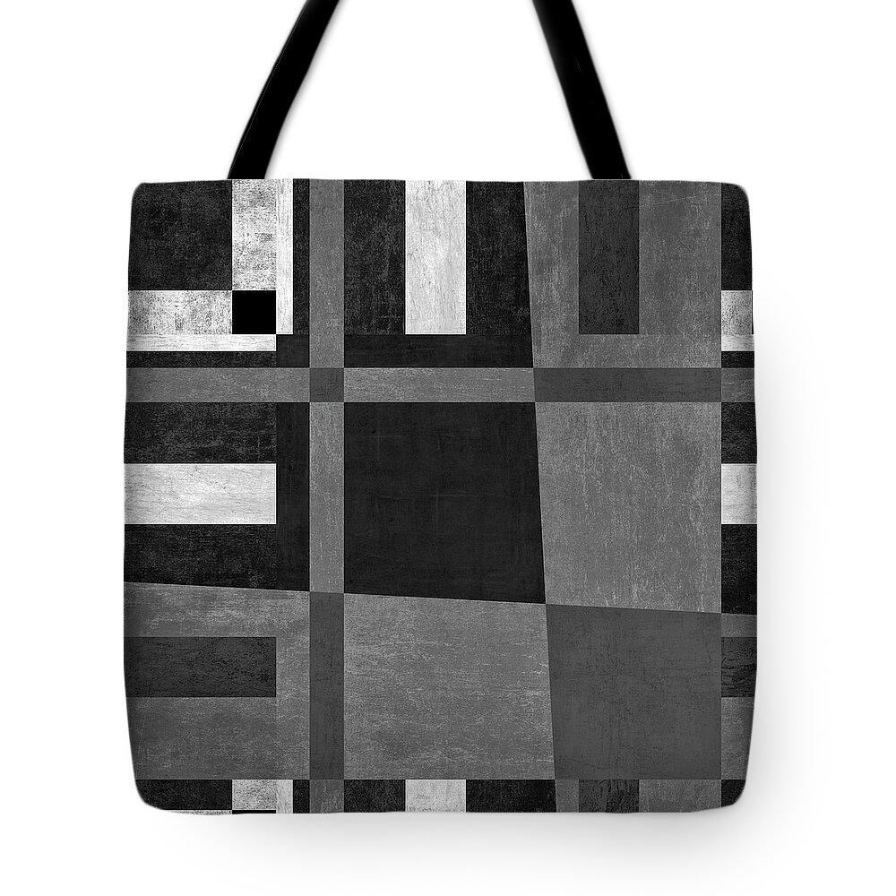 Strong Tote Bag featuring the photograph On the Tarmac Designer Series 3A16BW by Carol Leigh
