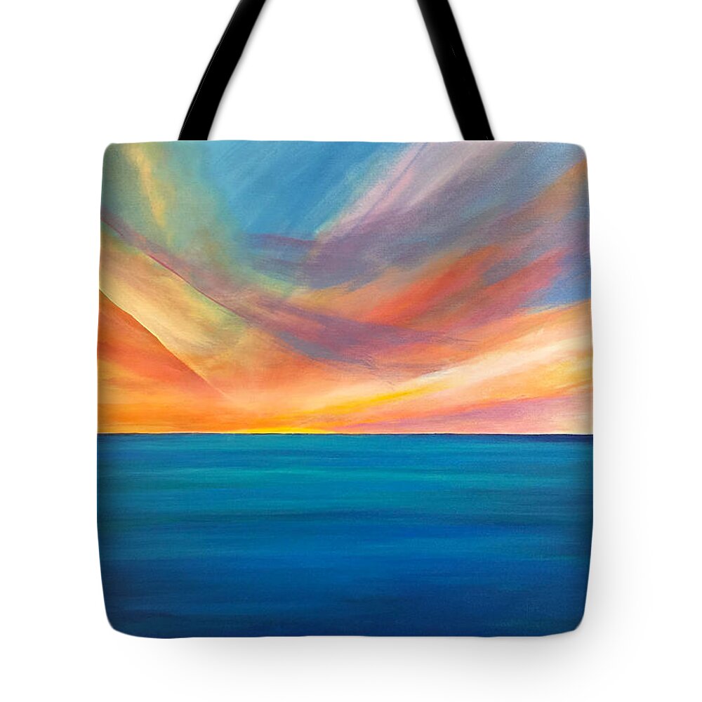 Canvas Tote Bag featuring the painting On Things Above by Linda Bailey