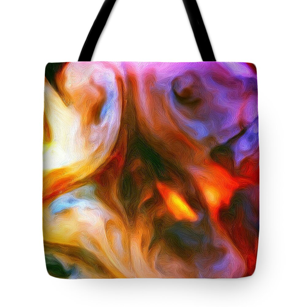  Tote Bag featuring the mixed media One-eyed Abstract by Rein Nomm