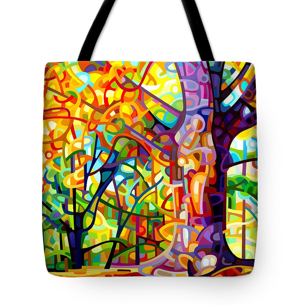 Fine Art Tote Bag featuring the painting One Fine Day by Mandy Budan