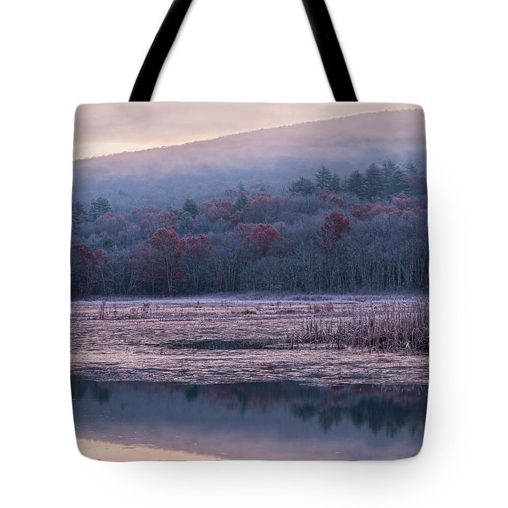 Frost Tote Bag featuring the photograph One Last Gasp by Angelo Marcialis
