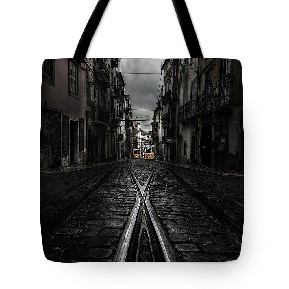 Lisbon Tote Bag featuring the photograph One memory by Jorge Maia