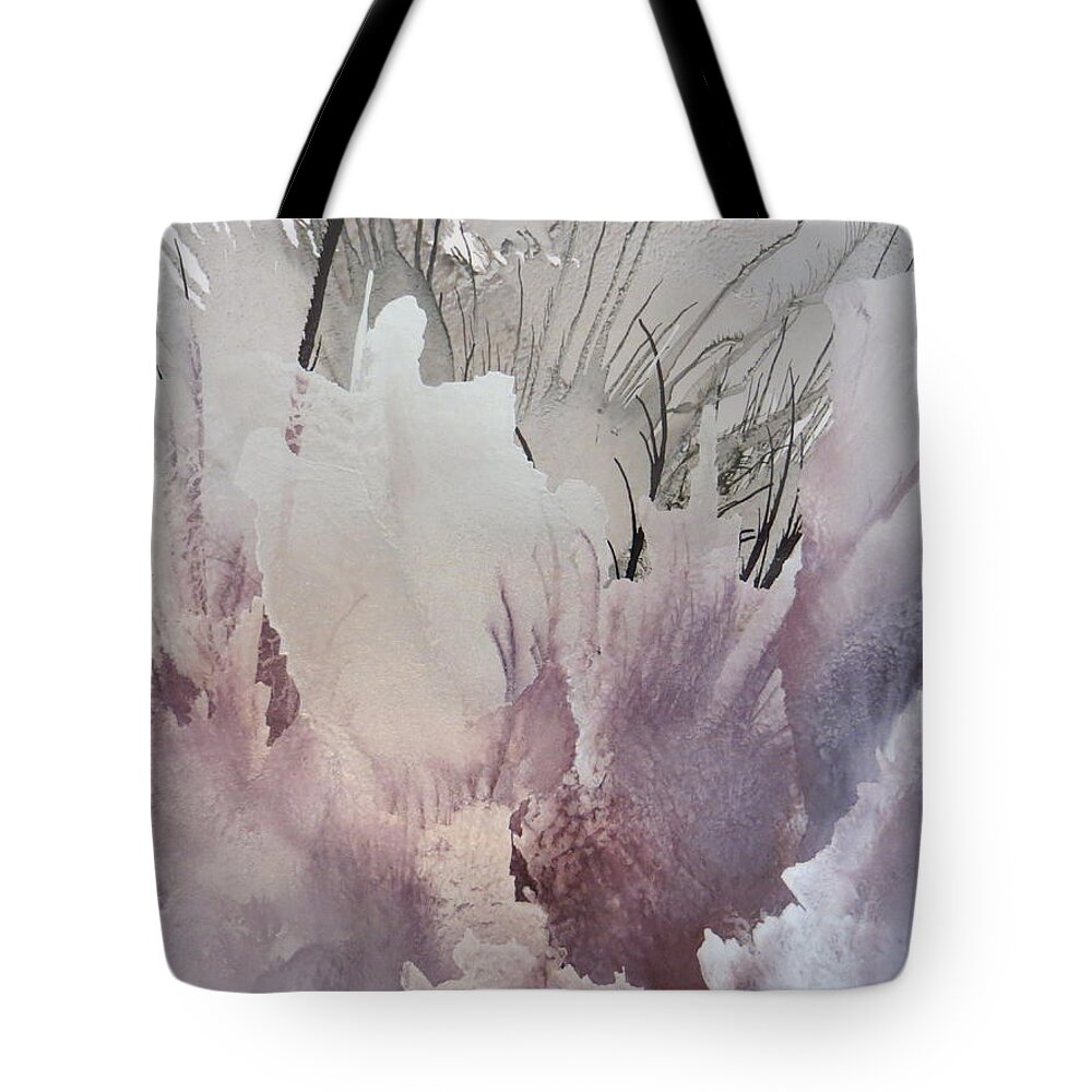 Abstract Tote Bag featuring the painting One Moment by Soraya Silvestri
