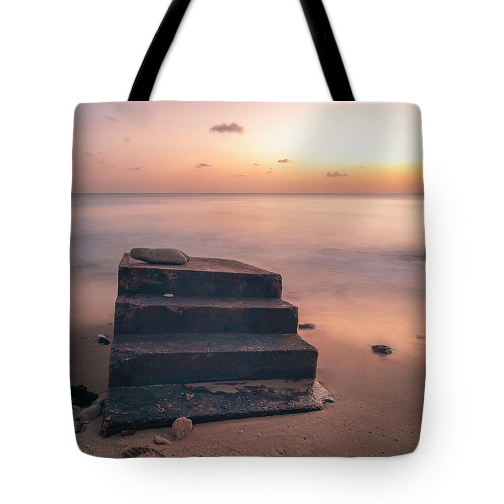  Tote Bag featuring the photograph One Step To Quiet Tme by Hugh Walker