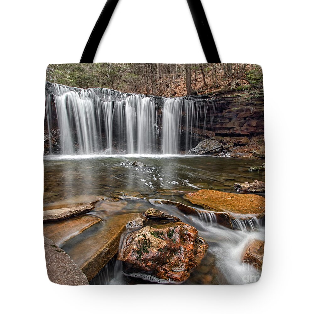 Waterfalls Tote Bag featuring the photograph Oneida Falls III by Rod Best