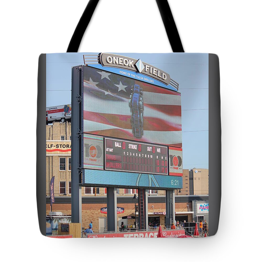 Oneok Field Tote Bag featuring the photograph OneOK Field by Sheri Simmons