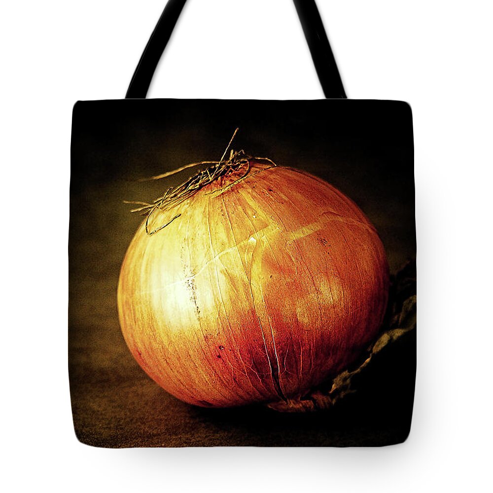 Onion Tote Bag featuring the photograph Onion by Tatiana Travelways