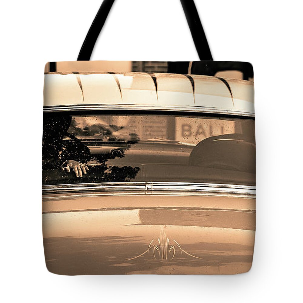 Belair- Of Cars-classic Cars- Boy In Back Window- Muscle Car Art- Images For Car Lovers- Photography Of Are Ann M. Garrett - Chevy- Tote Bag featuring the photograph Only You   version 2 by Rae Ann M Garrett