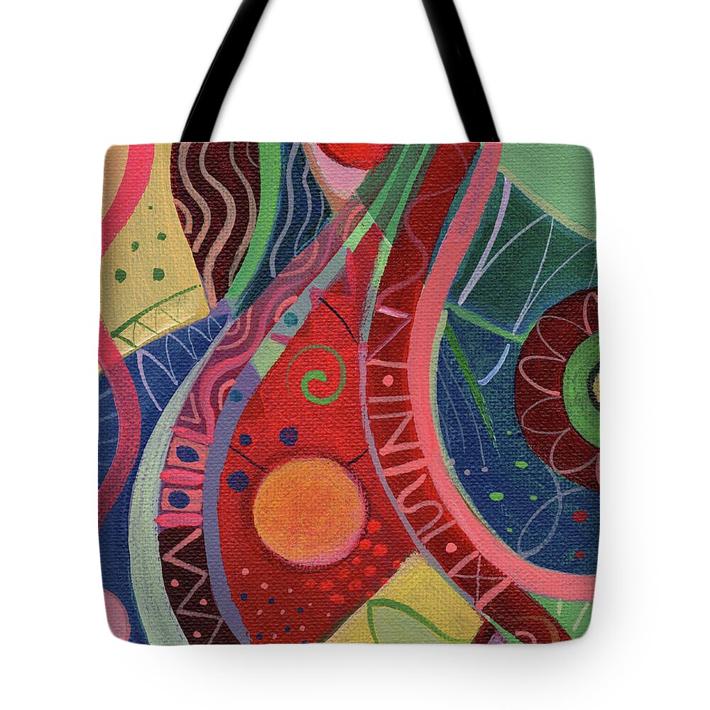 Movement Tote Bag featuring the painting Onward Upward by Helena Tiainen