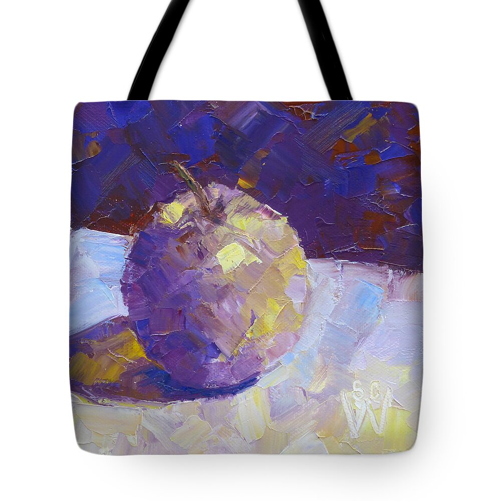 Oil Painting Tote Bag featuring the painting Opal in Lavender by Susan Woodward