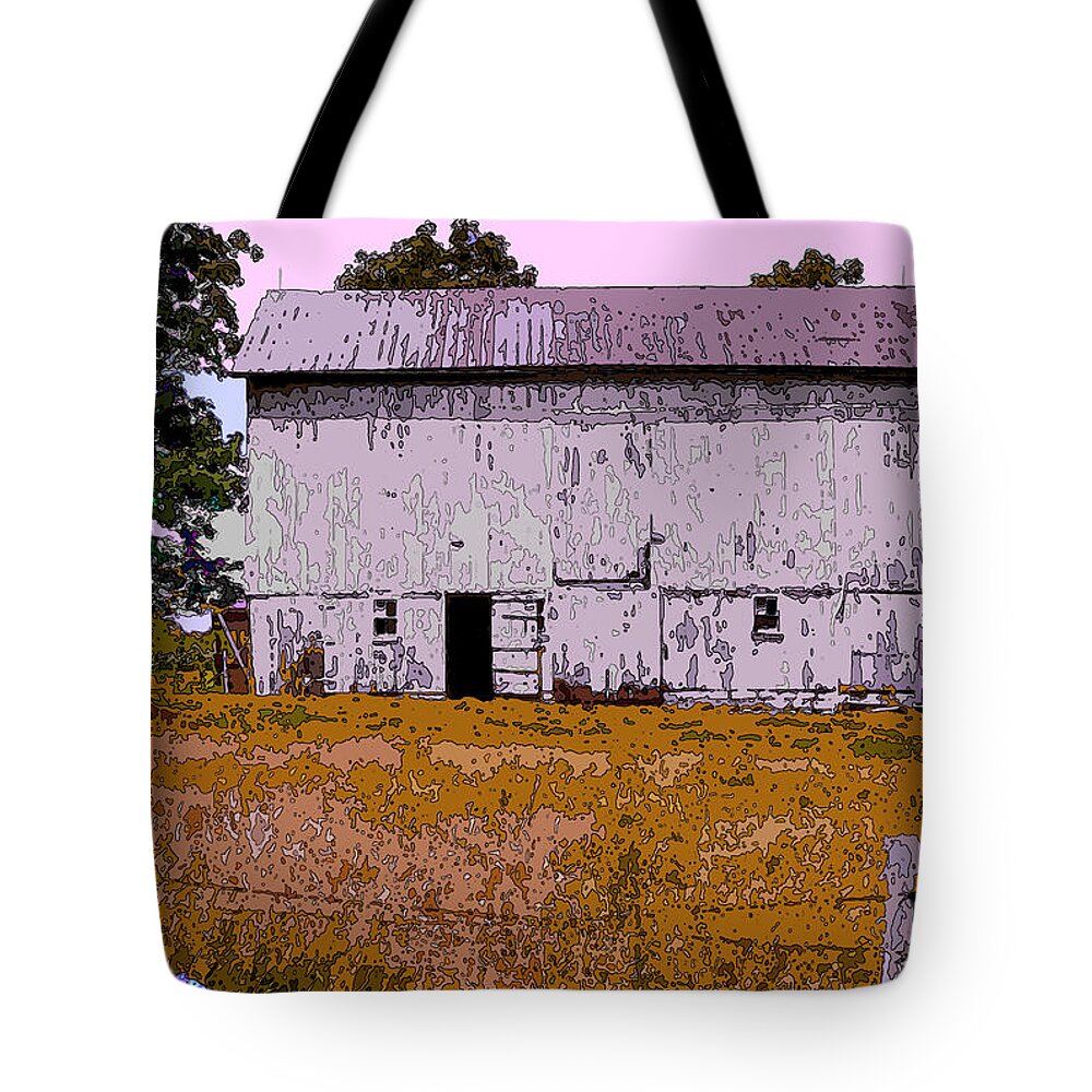 White Barn Tote Bag featuring the photograph Open Door Policy by James Rentz