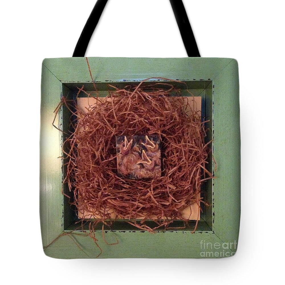 Birds Tote Bag featuring the painting Open Wide by M J Venrick