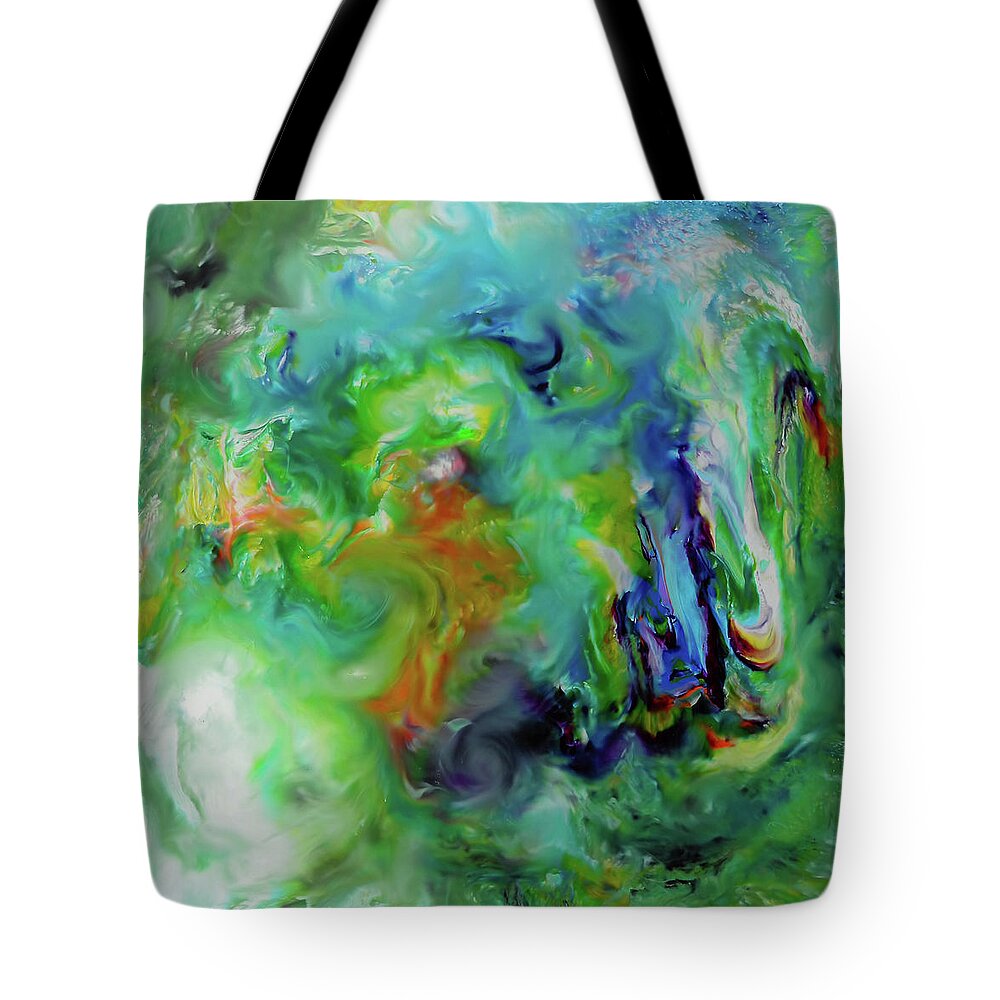 Derek Kaplan Tote Bag featuring the painting Opt.05.18 Untitled. From the 'Aladdin' Series by Derek Kaplan