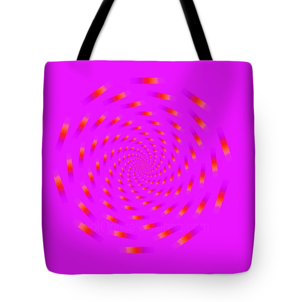 Spin Tote Bag featuring the digital art Optical illusion spinning circle by Sumit Mehndiratta