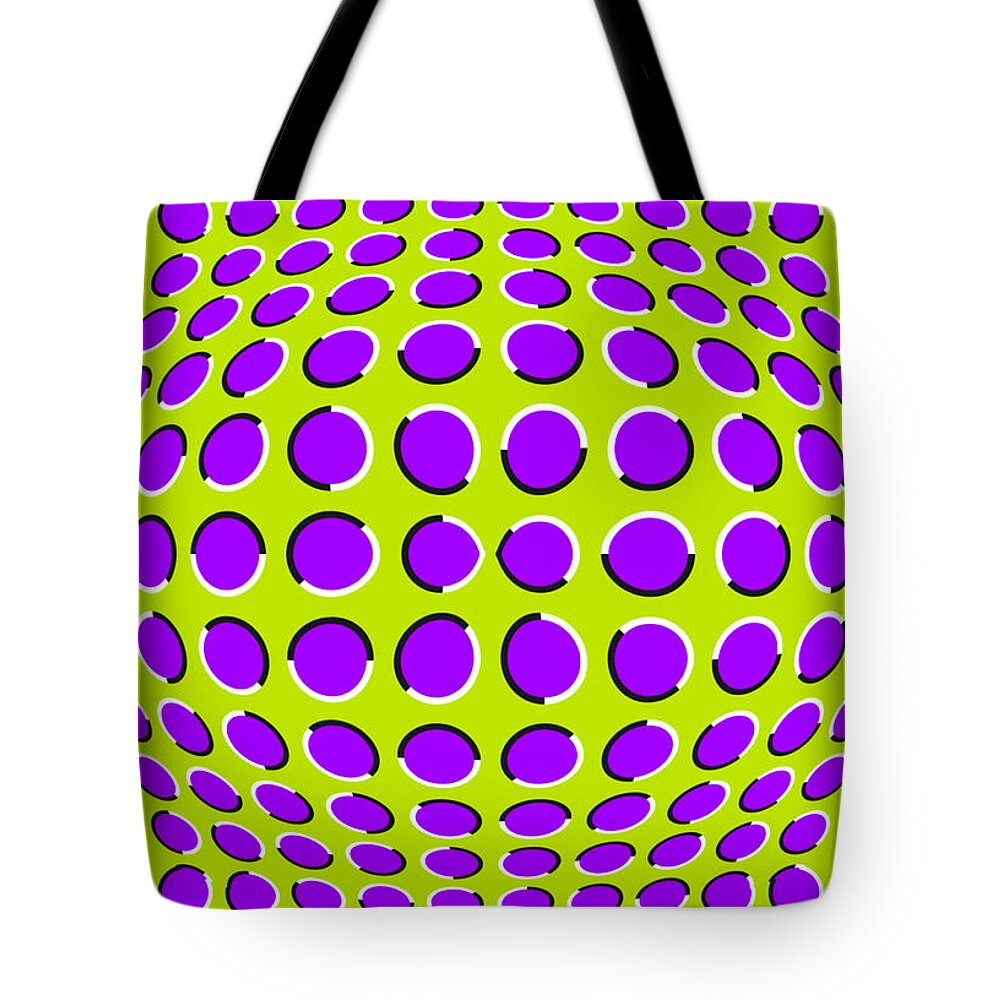 Ball Tote Bag featuring the digital art Optical Illusion The Ball by Sumit Mehndiratta