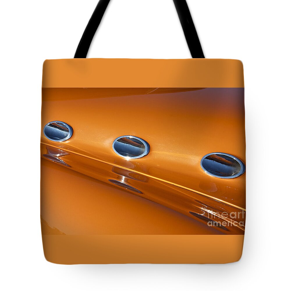 Car Tote Bag featuring the photograph Orange Abstract by Linda Bianic