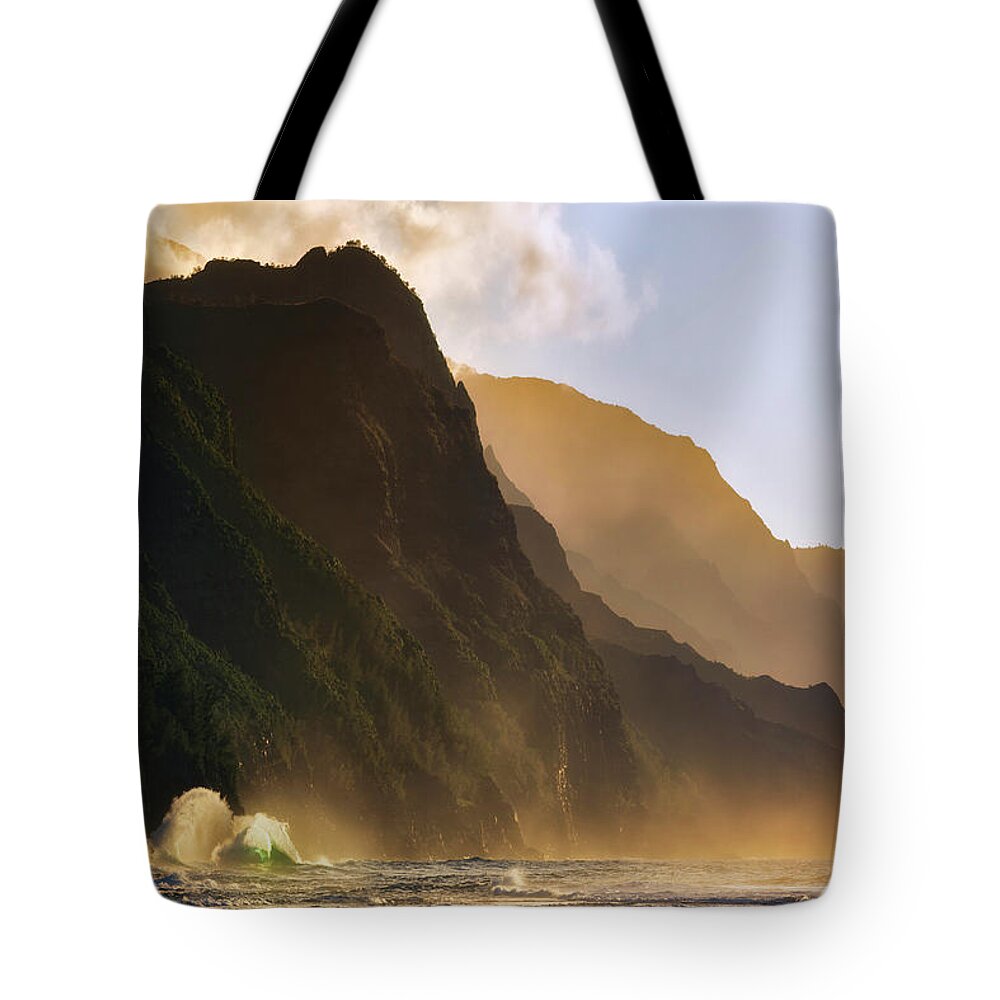 Cliff Tote Bag featuring the photograph Orange Crush by Nicki Frates