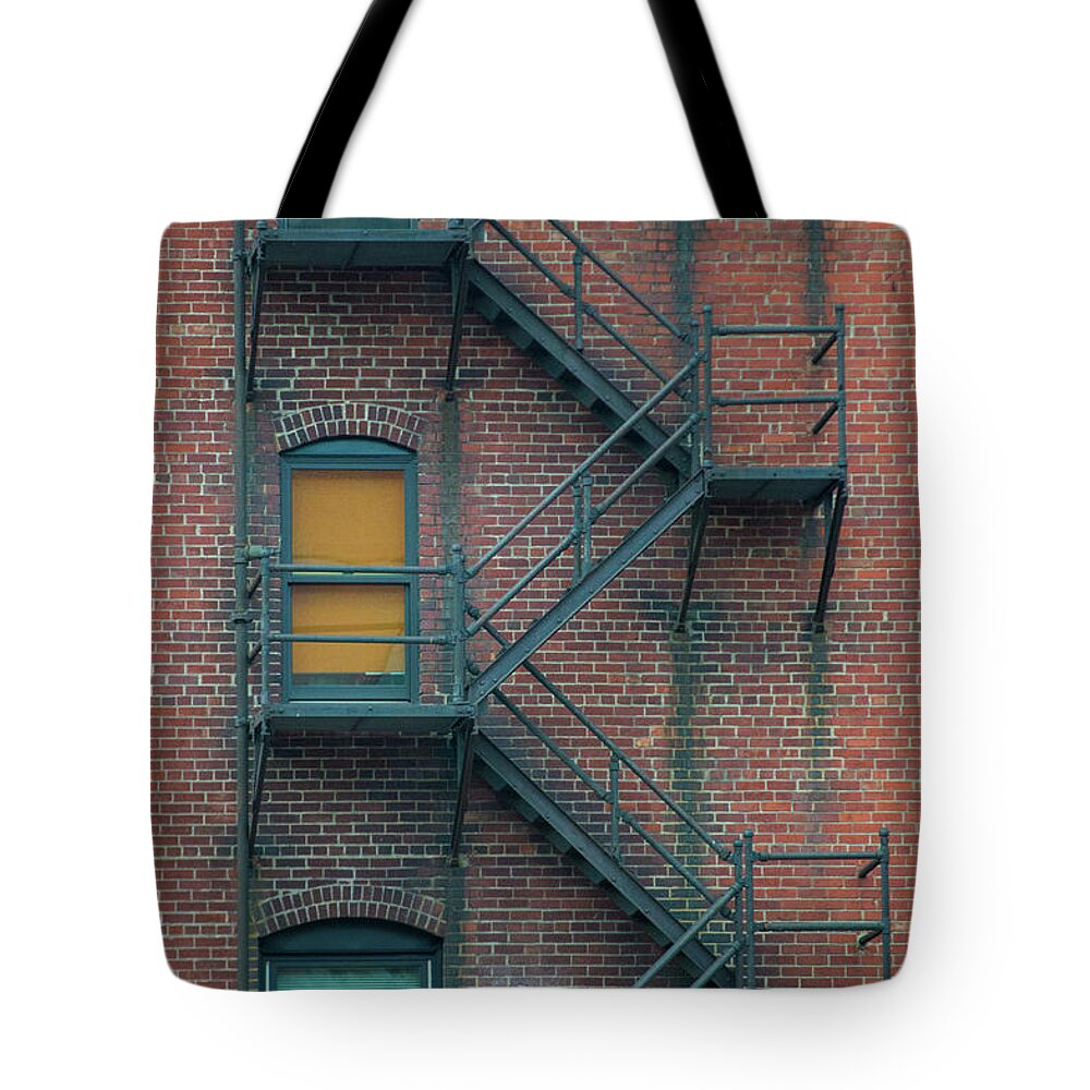 Bricks Tote Bag featuring the photograph Orange Door by Stephen Holst