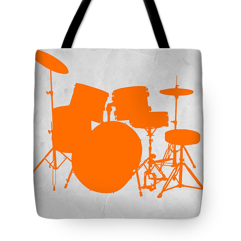 Drums Tote Bag featuring the photograph Orange Drum Set by Naxart Studio