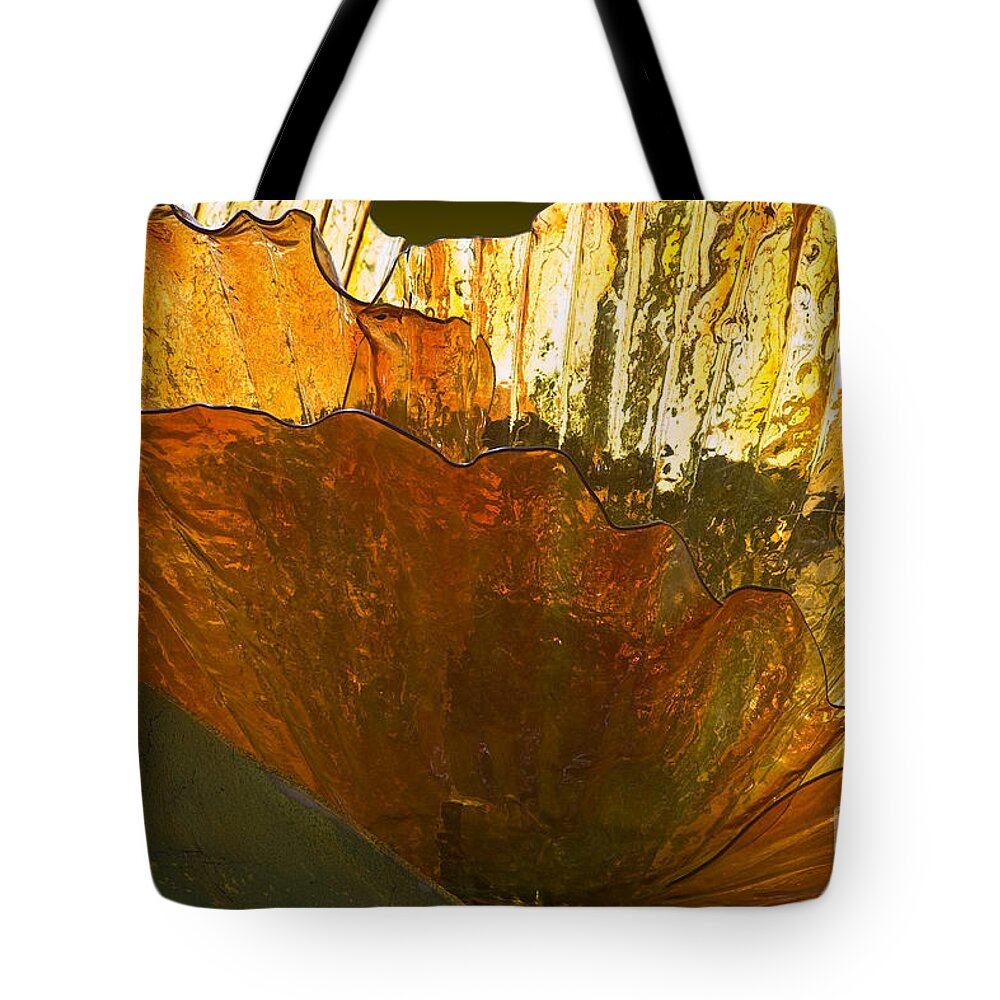 Flower Tote Bag featuring the photograph Orange Glass Flower by Tim Hightower