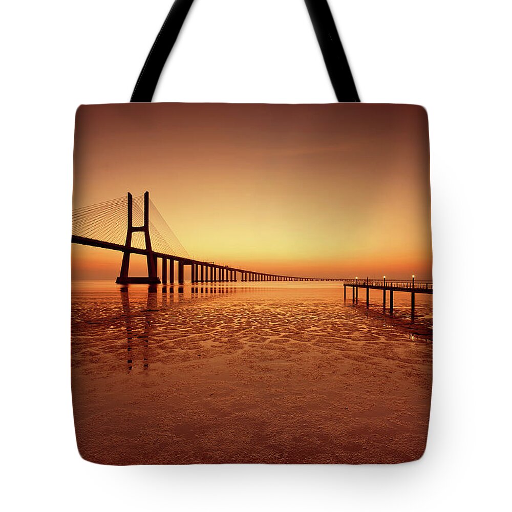 Lisbon Tote Bag featuring the photograph Orange by Jorge Maia