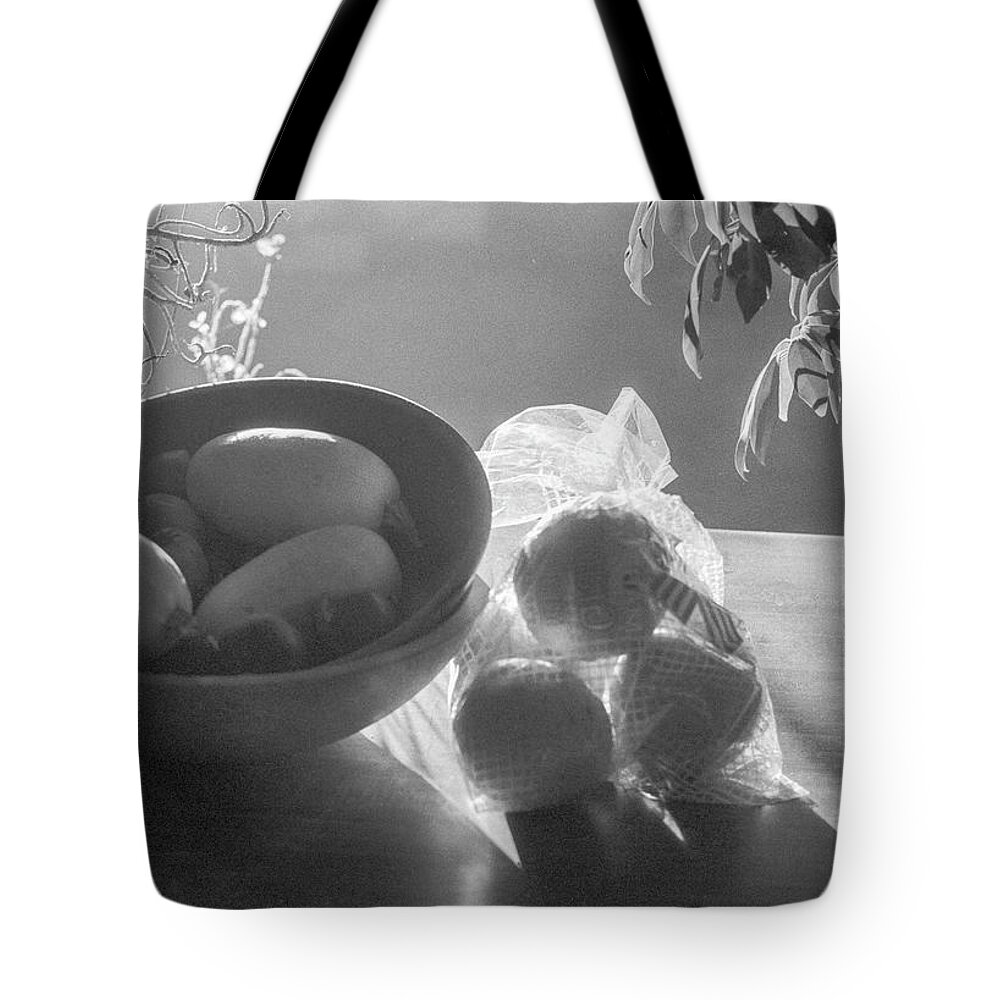 Still Life Tote Bag featuring the photograph Oranges by Susan Crowell